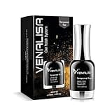VENALISA 12ML No Wipe Tempered Top Coat, Scratch Resistant Long Lasting High Gloss Soak Off Clear Gel Nail Polish Top Coat 0.43 OZ