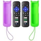 SOTATOO (Pack of 2) Replacement Remote for Roku TV with Soft Protective Case(Glow in The Dark), Universal Remote for TCL Roku/Hisense Roku/Onn Roku/Sharp Roku/Element Roku/Philips Roku Smart TV
