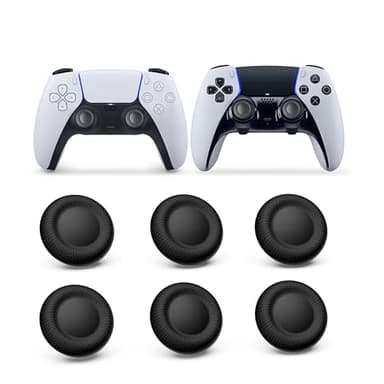 NEWDERY Joystick Replacement Grip Caps for PS4/PS5 Controller, for PS5/PS4 Thumb Grips Caps, Anti-Stickiness, Anti-Slip, Anti-Scratch, Anti-Fingerprint, for PS4/PS5 Joystick Caps-Black(6pcs)