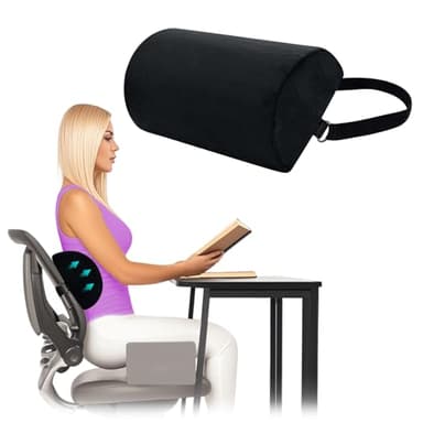 AOSSA BBL Pillow Back Support, Brazilian Butt Lift After Surgery, BBL Chair Lumbar Pillow for Sitting, Driving, Toilet Seat Cushion, BBL Essentials for Women Recovery (Back Support Only) Black