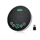 Tenveo Conference Speaker with Microphone, Bluetooth/Wireless/USB omnidirectional Speakerphone Noise Cancelling Conference Call 360° Pickup for Skype Zoom MicroTeams for 10~12 People Online Meeting