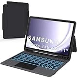 Folio Touch Keyboard Case for Samsung Galaxy Tab A9+ 11 inch - Slim Wireless Smart Touch Trackpad Keyboard Folio Tablet Cover - Backlit Keyboard with Kickstand for Tab A9 Plus 11" 2023 Black