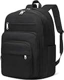 Backpack for Middle High School All Black Bookbag for Boys Girls Back to School Book Bags for Teenagers Large Black Backpacks with Laptop Compartment Mochilas Escolares para Niños Niñas Adolescentes