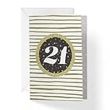1Up Greetings | Happy 21st Birthday Card | 5”x7.5” | (Single Card + Envelope)