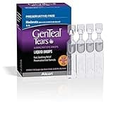 GenTeal Tears Lubricant Eye Drops, Moderate Liquid Drops, SingleUse Vials,1 pack of 36 ct , 0.03 Fl Oz