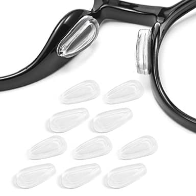 Omnful Eyeglass Nose Pads, 3.2mm Thickness Adhesive Anti Slip Glasses Nose Pad with Air Bag, for Eyeglasses Sunglasses Reading Glasses (5 Pairs, Clear)