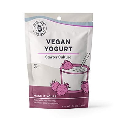 Cultures for Health Vegan Yogurt Starter Culture | 4 Direct-Set Packets | DIY Dairy-Free Yogurt from Plant Milks | Probiotic for Gut Health