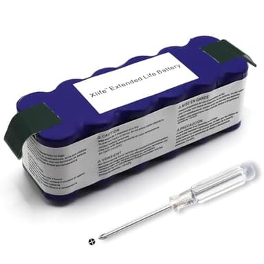 RHKRKQN for iRobot Replacement Parts XLife Extended Life Replacement Battery Compatible with Roomba R3 500 600 700 800 530 535 540 550 R3 560 570 580 595 620 630 660 650 760 770 Series 14.4V 3000mAh