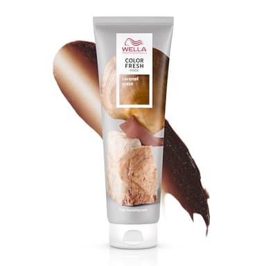 Wella Professionals Color Fresh Mask | Caramel Glaze | Natural Shade | Hair Color-Depositing Mask | Vegan Formula with Avocado Oil | Zero Damage | Silicone Free | 5 Fl Oz