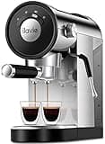 ILAVIE 20Bar Espresso Coffee Machine, Espresso Maker with Steamer for Cappuccino, Latte, Espresso Machine for Home Use, 900ml Removable Water Tank, Stainless Steel