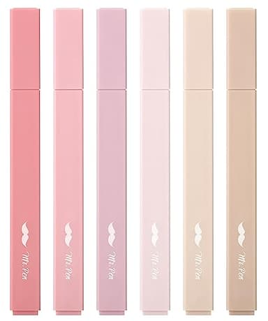 Mr. Pen- Aesthetic Highlighters, 6 pcs, Chisel Tip, Vintage Colors, No Bleed Bible Highlighter Pastel, Highlighters Assorted Colors, Pastel Highlighter Set, Cute Highlighters