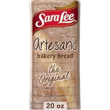 Sara Lee Artesano Original Artisan Bread, 20 Oz Loaf of White Bread Without Artificial Preservatives