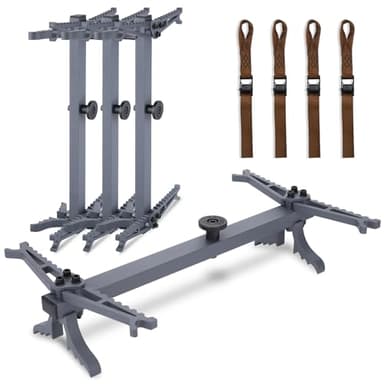 Kalkal Climbing Sticks 4 Pack, Non-Slip Foldable Steps Tree Climbing Sticks for Hunting, Upgraded Strong Straps, Easy Transport Design, 6061 Lightweight Aluminum Hunting Climbing Stick for Tree Stand