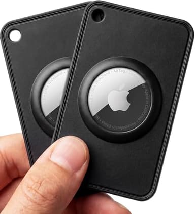 EVEO Apple AirTag Wallet Holder – (2 Pack) Ultra Thin Wallet AirTag Card Holder for Apple Tag | Secure Fit Air Tag Card for Everyday Carry – Slim AirTag Cardholder *Apple AirTag Not Included