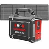 MARBERO Solar Generator 296Wh Portable Power Station with Solar Panel 60W Included Solar Power Bank with AC Outlets 300W Pure Sine Wave with Foldable Solar Panel Set for Camping Home Outdoor Emergency