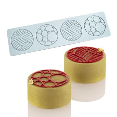 TUKE Silicone Molds for Baking Rectangle Geometry Ring Hollow 3D Fondant Molds Chocolate Molds Non-stick Polymer Clay Molds for Baking, Soap,Cake Decoration Cake Mold (Geometry I_10.92x2.92x0.12inch)