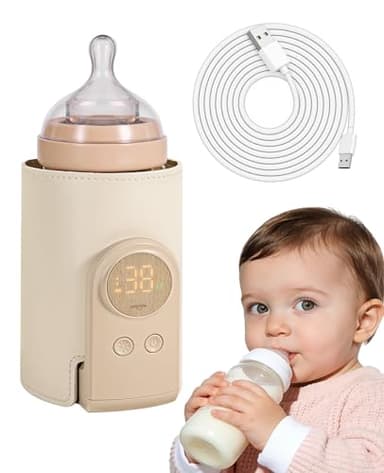 Umimile Portable Bottle Warmer for Travel – Heats The Bottle Directly—No Pouring, Fast Heating Baby Bottle Warmer on The Go, 6 Temp Settings & Auto Keep-Warm,Fits 2.5-3.3in Bottles (6000mAh)