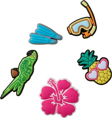 Crocs Jibbitz 5-Pack Summer Shoe Charms | Jibbitz, Tropical Resort, One Size