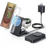 3 in 1 Magnetic Foldable Wireless Charger for Samsung, Fast Mag-Safe Charging Station for Galaxy S25 S24 S23 Ultra Plus/Z Fold/Flip 7/6/5, Charger Stand for Galaxy Watch Ultra /8/7/6/5/Pro, for Buds