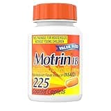 Motrin IB Ibuprofen 200mg Tablets, Ibuprofen Pain & Fever Reliever for Headache, Backache, Muscular Aches, Menstrual Pain & Minor Arthritis Pain, Over-The-Counter NSAID Medicine, 225 ct