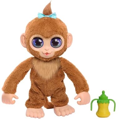 FurReal Peanut The Playful Monkey Interactive Toy, 15-inch Realistic Plush, Kids Toys for Ages 4 Up by Just Play