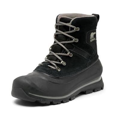 SOREL Men's Buxton Lace Waterproof Boot - Black, Quarry - 7