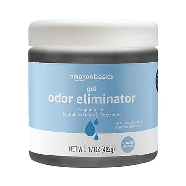 Amazon Basics Gel Odor Eliminator, Activated Charcoal, Fragrance Free, 17 Oz, 1-Pack