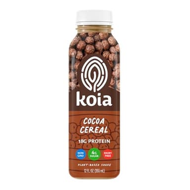 Koia Protein - Ready To Drink Plant Protein Shake (12 Fl Oz) - Cocoa Cereal - Dairy Free, Gluten Free, Soy Free, Non GMO, Kosher, Vegan
