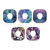 25pcs Adhesive Patches for Dexcom G7, Waterproof Overpatch CGM Sensor Patches Covers Breathable Sensor Stickers Compatible with Dexcom G7 (5 Styles, Water Lily)