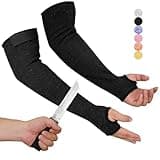iyouthlife Cut Resistant Arm Sleeves for Men & Women, Arm Protectors for Thin Skin and Bruising, Protection Gardening Sleeves for Farming, Yard, Kitchen, Arm Guards for Biting, Pet Grooming, Black