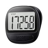 3D Pedometer for Walking Running Sports - Step Counter with Clip & Lanyard, Fitness Tracker Large LCD Display, Accurate Step Tracker for Men Women Kids Seniors Easy to Use