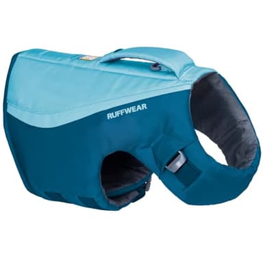 Ruffwear, Float Coat Dog Life Jacket, Premium Buoyancy Swim Vest with Lift Handle, Secure Fit & Reflective Trim, Adjustable Flotation for Swimming, Boating, & Outdoor Adventures, Deep Blue, Large