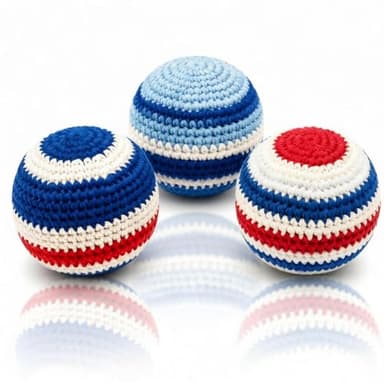 BRALEO Hacky Footbag Dirt Kick Sack Bag,Hand Knitted Footbags for Adults,Colorful Juggling Balls Kick Balls with Balanced Filling for Outdoor or Indoor (3Pcs Cold Color)