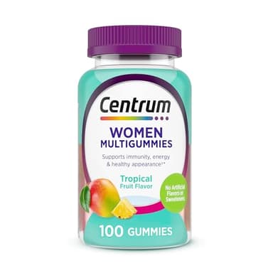 Centrum Women’s Multivitamin Gummies, Immune, Energy, Healthy Appearance Support, 100 Count, 50 Day Supply