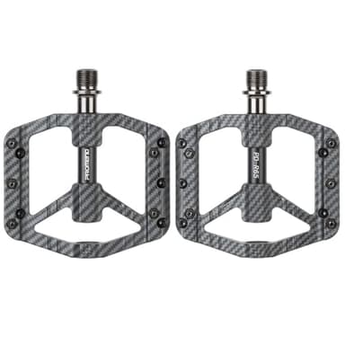 Bicycle Pedals for Mountain/Road/Folding/Touring Bikes - Nylon Body with Aluminum Alloy Sleeve, Chrome-Molybdenum Steel Axle, 3 Sealed Bearings, 9/16" Standard Thread (Carbon Fiber Pattern)