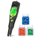 YINMIK Pool Salt Tester, Digital 5 in 1 pH TDS EC Salinity Meter with Calibration Solution Kit, Simultaneous Display ppm pH for Saltwater Pool, Aquarium, Hot Tub, Spa, Hydroponics, Home Brew&Pickling