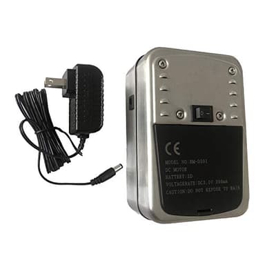 Universal Stainless Steel 304 Dual Use Quiet Battery Rotisserie Motor Cordless for Barbecue Grilling, with Long Wire AC Adapter(1.8meter 70" Length) Work as AC BBQ Cup Turner Motor