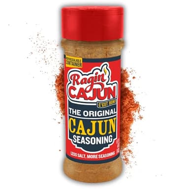 Original Cajun Seasoning - 4 oz, No MSG, All Natural - Authentic Louisiana Spice for Grilling and Cooking Fish, Chicken, Steak, Soup, Seafood & Gumbo by Ragin' Cajun