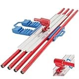 48 x 8" Aluminum Magnesium Alloy Concrete Bull Float Tool Kit with 4 Interlocking Poles, Concrete Bull Float with Carrying Plastic Tool Box,Bull Float for Professional Concrete Finishing.