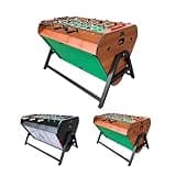 KICK Triplex 55″ Telescopic Rods 3-in-1 Swivel Multi Game Table (Brown) - Combo Game Table Set - Billiards, Air-Hockey and a Foosball for Home, Game Room, Friends and Family!