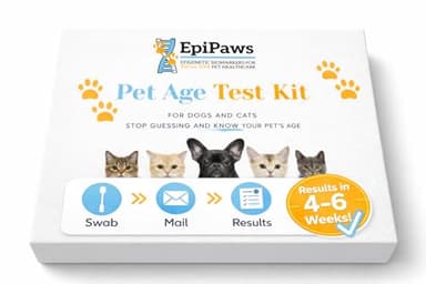 EpiPaws Pet Age Test for Dogs & Cats - Includes Wellness Insights for Your Pet’s Life Stage - at Home Epigenetic Biomarker Testing Kit, Great for Rescued Pets