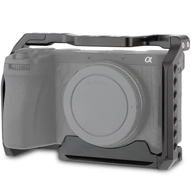 Leftfoto A6700 Camera Cage with Arca Base & Built-in Quick Release Plate for Sony a6700 - Durable Protective Frame Rig with ARRI Threads for Arca-Type Mounting.