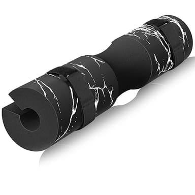 POWER GUIDANCE Barbell Squat Pad - Neck & Shoulder Protective Pad - Great for Squats, Lunges, Hip Thrusts, Weight Lifting & More - Fit Standard and Olympic Bars Perfectly Black Marble