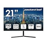 Packard Bell airFrame 21" FHD Monitor, 1920x1080, Ultrawide, VESA Mount Compatible, Tilt Adjustment, HDMI/VGA, Slim Bezel, for Home, Office, and Light Gaming