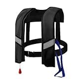 Snorkel Vest, Portable Inflatable Swim Vest Jackets for Snorkeling Swimming Diving Safety,Manual Inflatable Men's Women's Adjustable Vest for Swimming Fishing Outdoor Water Sports (330LB) ( Color : Bl