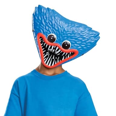 Disguise Huggy Wuggy Mask, Official Huggy Wuggy Half Mask Costume Accessory