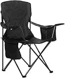 Amazon Basics Camping Chair, Large, Padded, Black