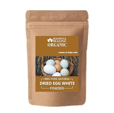 Blessfull Healing Organic Dried Egg White Powder 100% Pure Natural 200 Gram / 7.05 oz