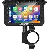 FancyTiger Motorcycle Carplay & Motorcycle Android Auto, 5 Inch IPS Motorcycle GPS Touch Screen, Motorcycle GPS Navigation System, WiFi, Bluetooth, Waterproof, Support Siri/Google Assistant