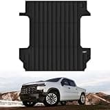 LASFIT Truck Bed Mat for Chevrolet Silverado | GMC Sierra 1500 (5.8FT, 69.92" Bed) 2019-2025 Car Bed Liner for Chevy Silverado GMC Sierra 1500 All Weather Protector TPE Bed Mat - 1PC Black